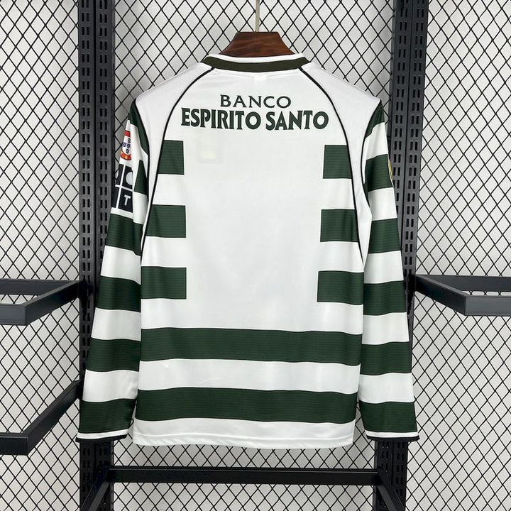 2001/2003 Retro Long Sleeve Sporting Lisbon Home Football Shirt