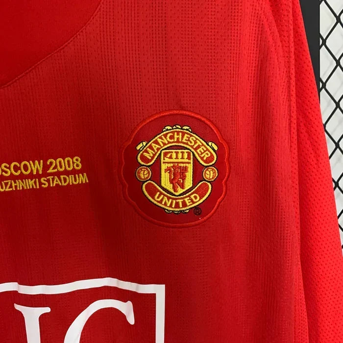 2007-2008 Manchester United Retro Home Kit Long Sleeve