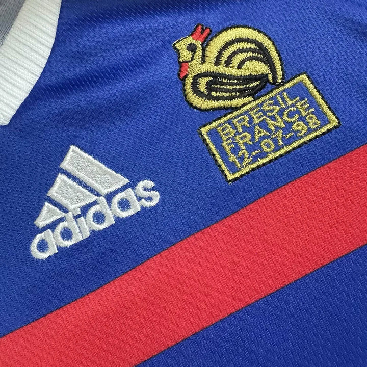 1998 Retro Long Sleeve France Home Football Shirt Kids Size