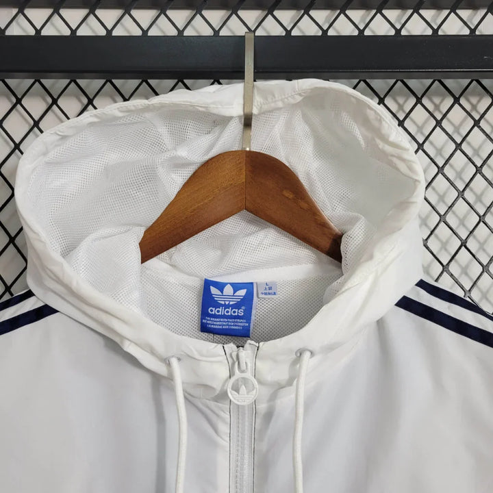 2023/2024 Real Madrid Windbreaker White Blue Soccer Jersey
