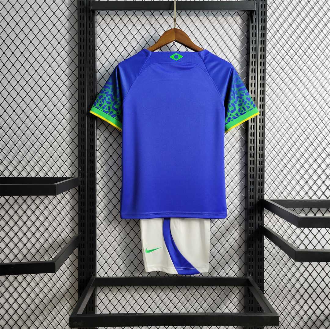 2022 Brazil Away Jersey Kids Size