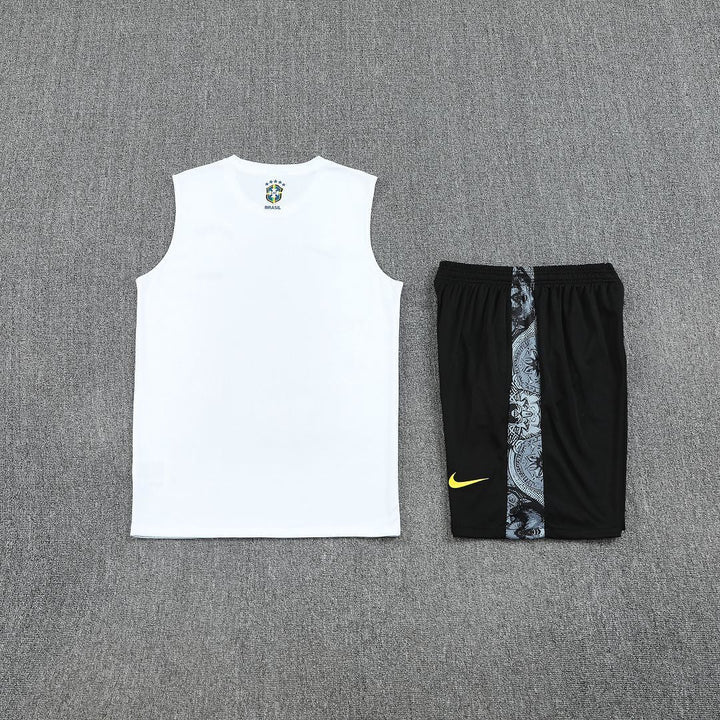 Brazil "Jesus" White Tank Top Set
