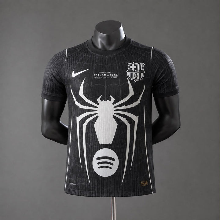 2026/2027 Barcelona X Spiderman Player Version Black Football Shirt