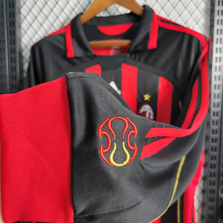 2006/2007 Retro Long Sleeve AC Milan Home Football Shirt 1:1 Thai Quality