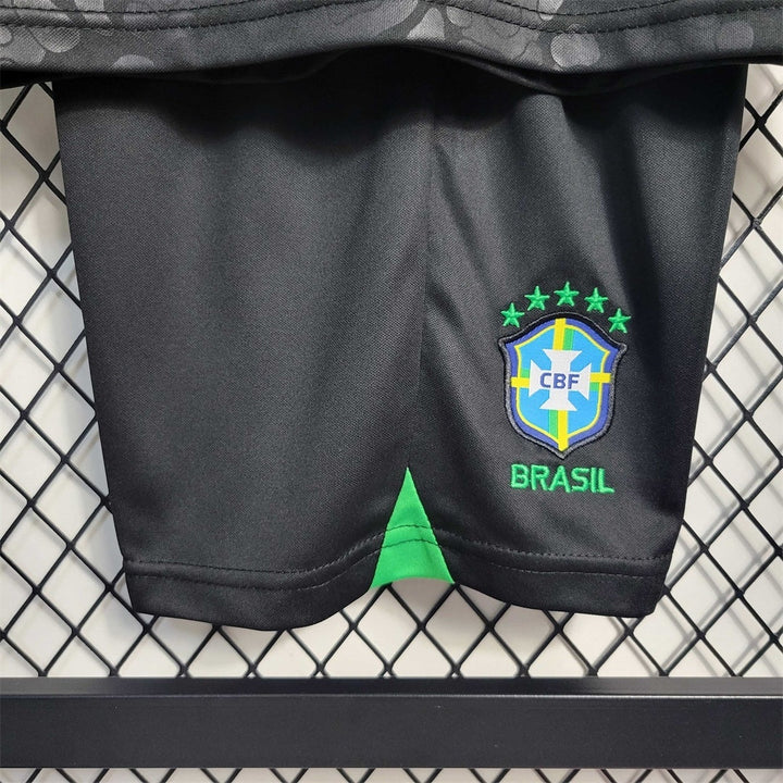 Brazil "Black Leopard" Kids Size Limited Jersey