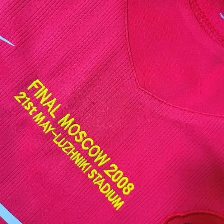 2007-2008 Retro Long Sleeve Manchester United Home Football Shirt 1:1 Thai Quality