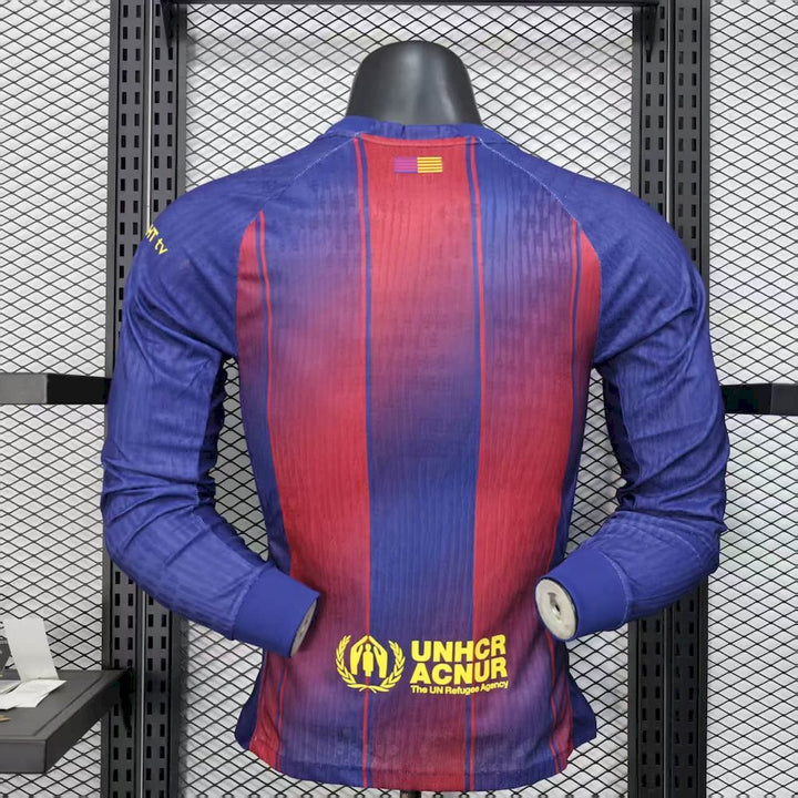 2025/2026 Barcelona Home Kit Long Sleeve