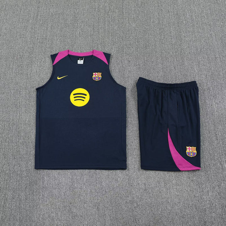 Barcelona Dark Blue Tank Top Set