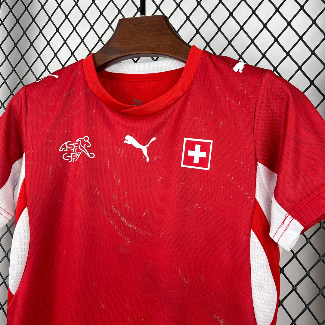 2026 Switzerland Home World Cup Football Jersey Kids Size