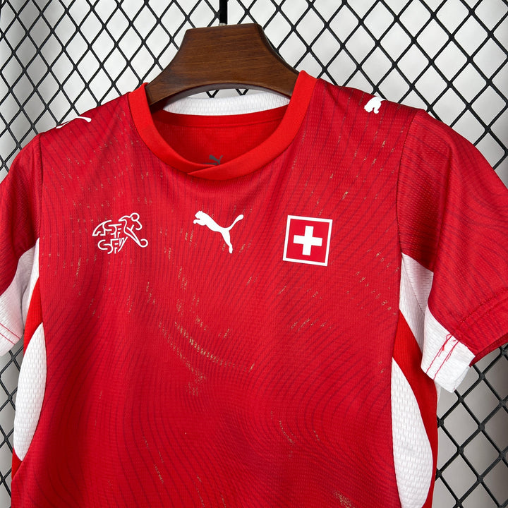 2026 Switzerland Home World Cup Football Jersey Kids Size