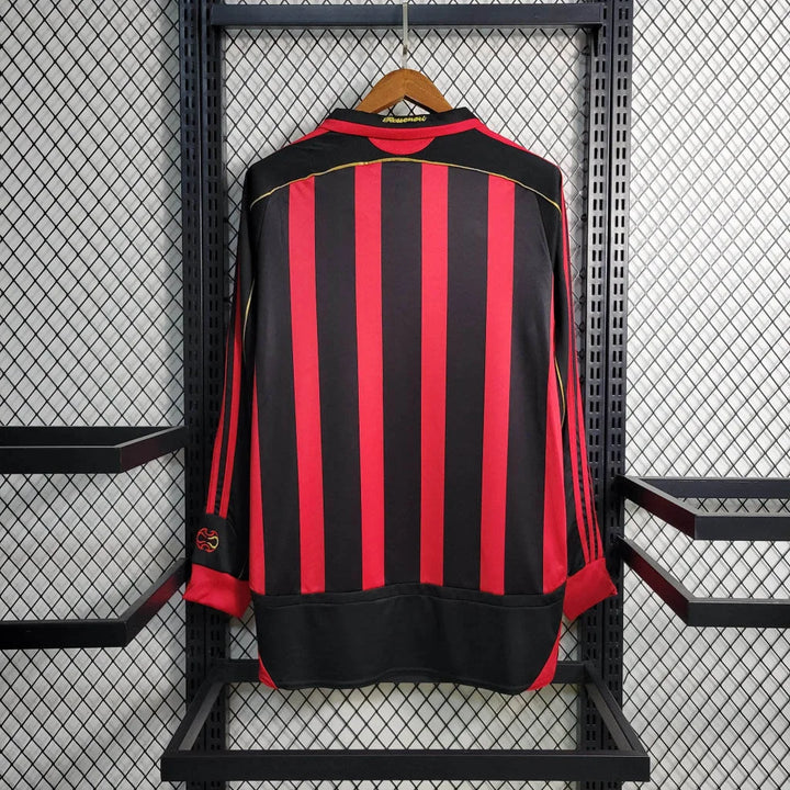 2006/2007 Retro Long Sleeve AC Milan Home Football Shirt 1:1 Thai Quality