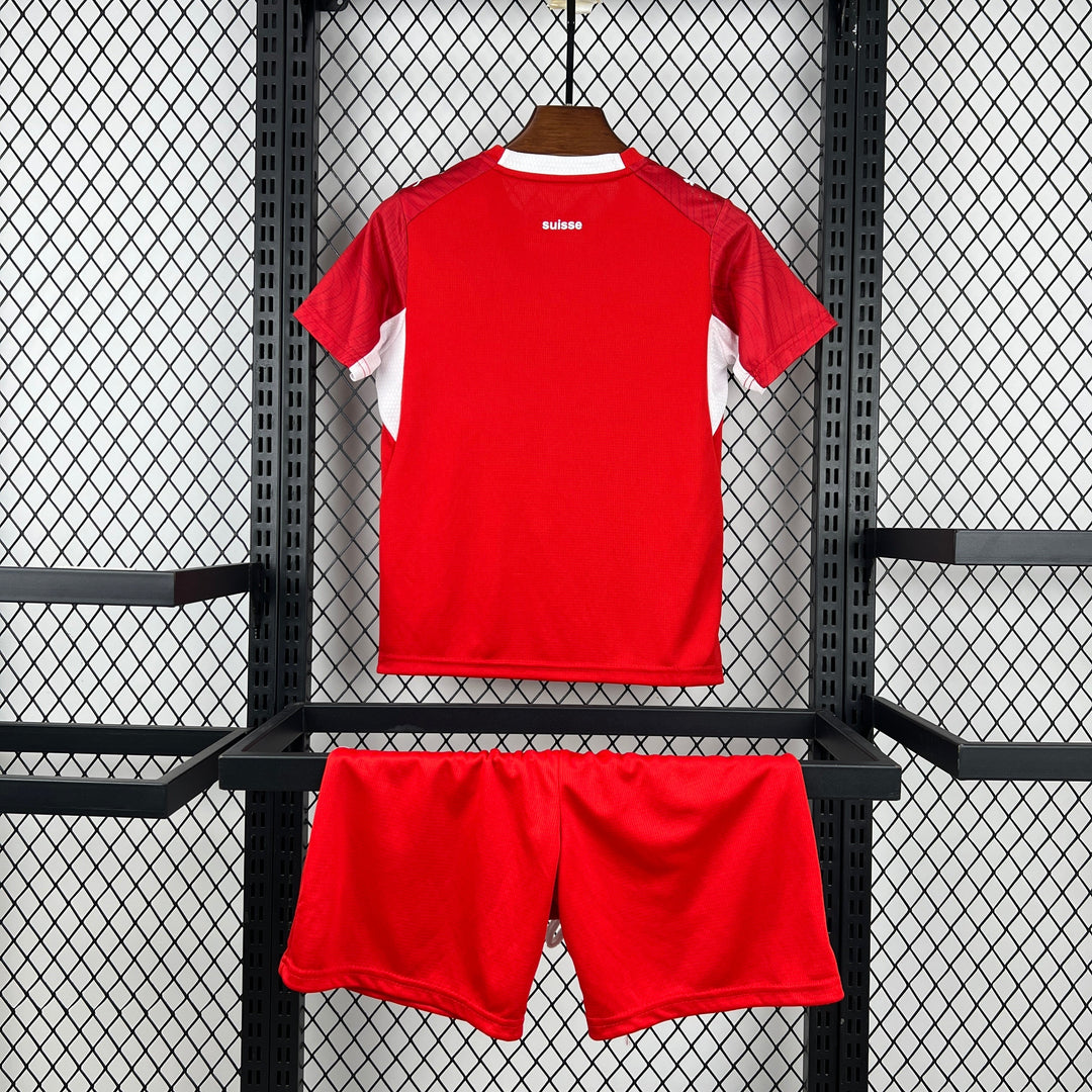 2026 Switzerland Home World Cup Football Jersey Kids Size