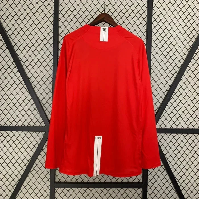 2007-2008 Manchester United Retro Home Kit Long Sleeve