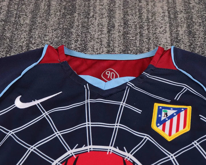 2004/2005 Retro Atletico Madrid Away Football Shirt Kids Size 1:1 Thai Quality