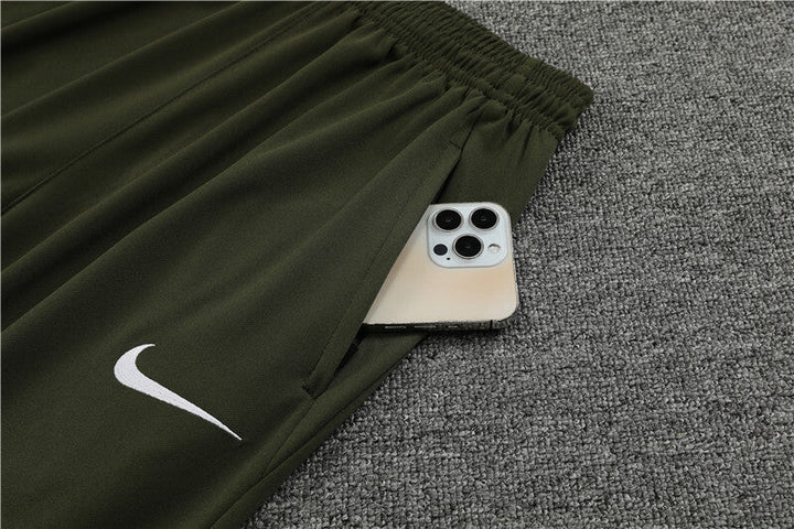 2023/2024 Barcelona Half-Pull Tracksuit Green