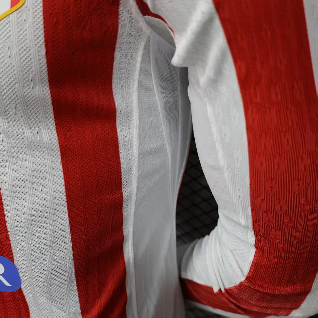 2025/2026 Atletico Madrid Home Long Sleeve
