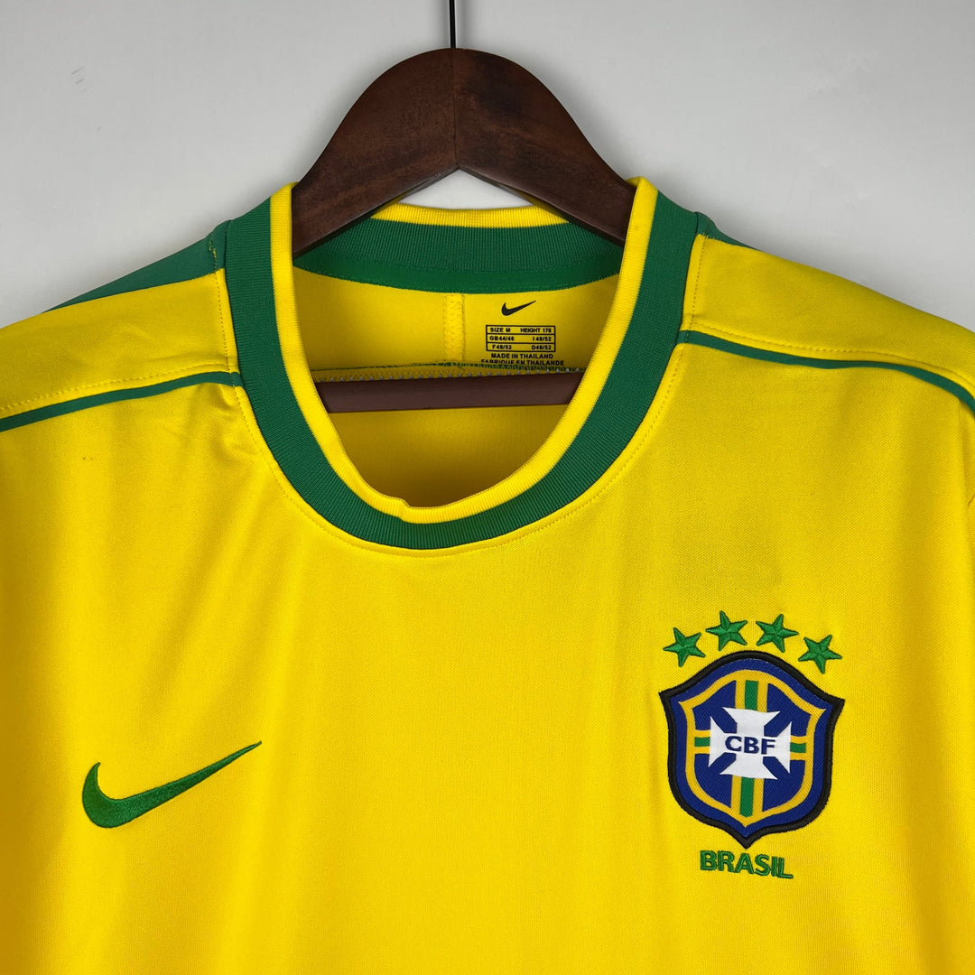 1998 Retro Brazil Home Jersey Long Sleeve