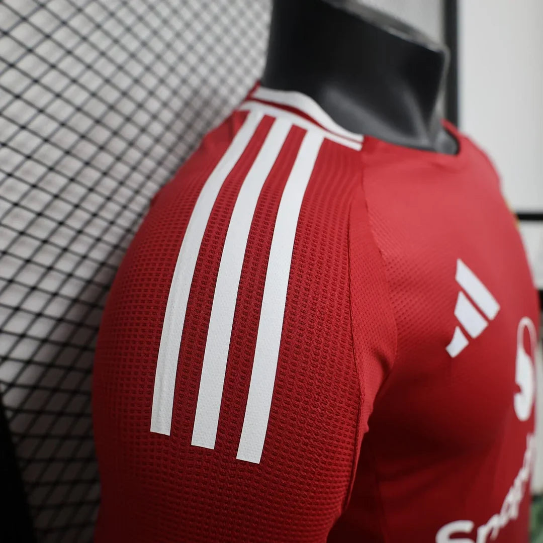 2024/2025 Long Sleeve Player Version Manchester United Home Football Shirt 1:1 Thai Quality