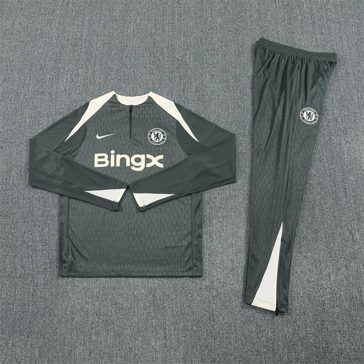 2025/2026 Chelsea Half-Pull Tracksuit Grey