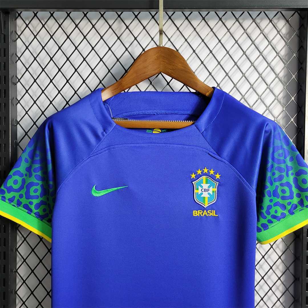 2022 Brazil Away Jersey Kids Size