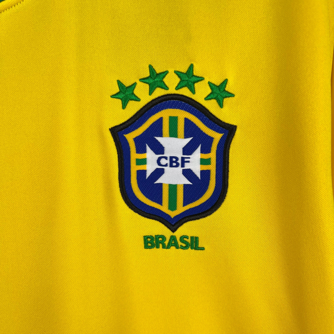 1998 Retro Brazil Home Jersey Long Sleeve