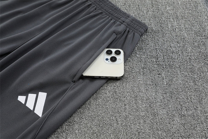 2025/2026 Arsenal Half-Pull Black Grey Tracksuit