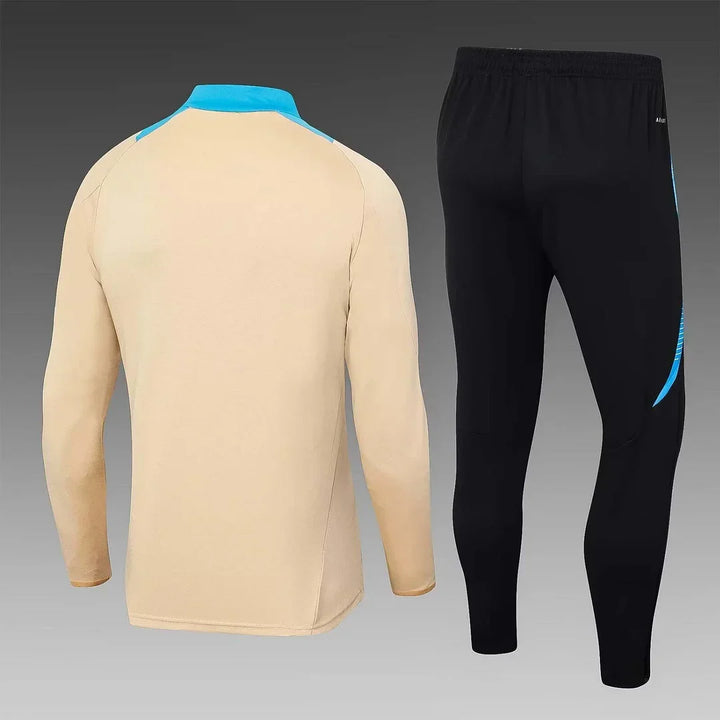 2024 Argentina Half-Pull Training Suit Khaki Football Shirt Set 1:1 Thai Quality