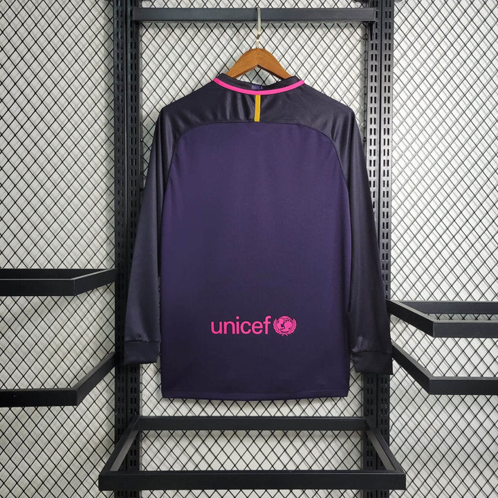 2016/2017 Retro Barcelona Away Jersey Long Sleeve