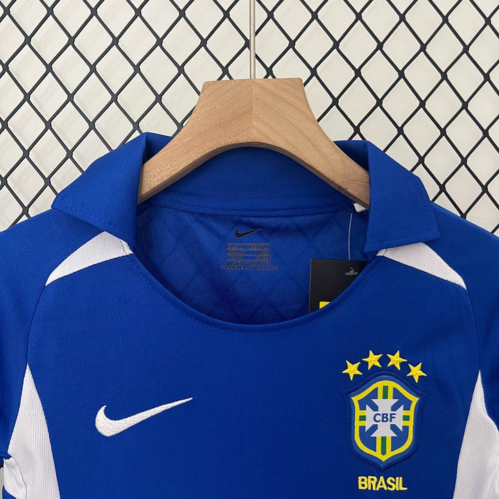 2002 Retro Brazil Away Kids Size