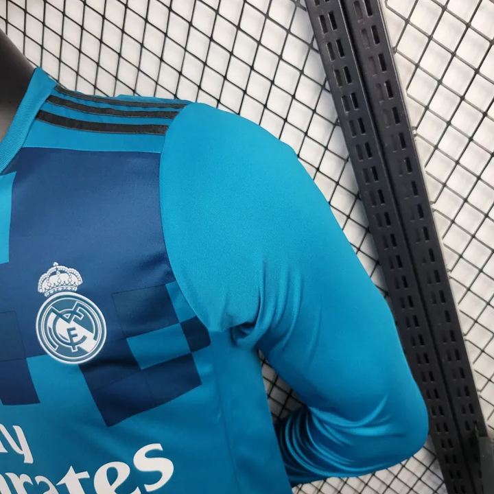 2017/2018 Long Sleeve Retro Real Madrid Third Away Football Shirt 1:1 Thai Quality