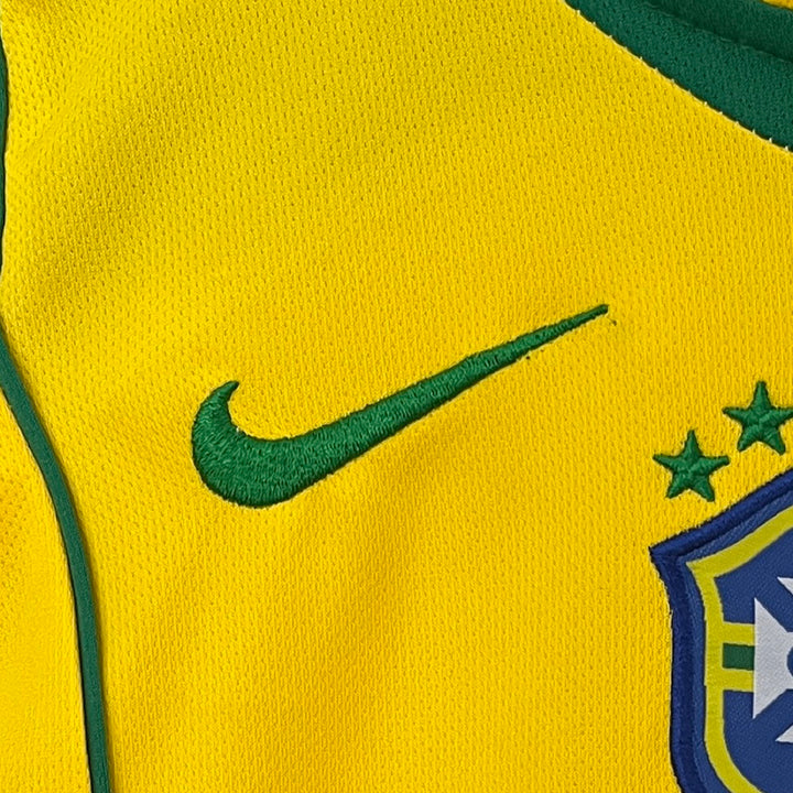 2004 Retro Brazil Home Jersey Kids Size
