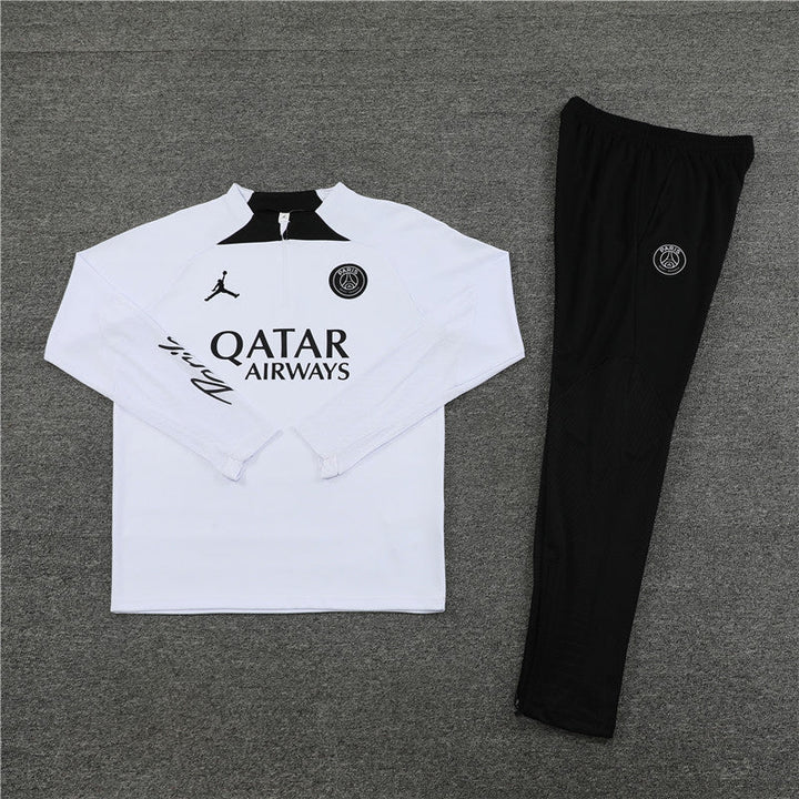 2023/2024 PSG Paris Saint-Germain Half-Pull Tracksuit White