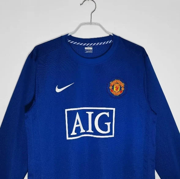 2008-2009 Manchester United Retro Away Kit Long Sleeve