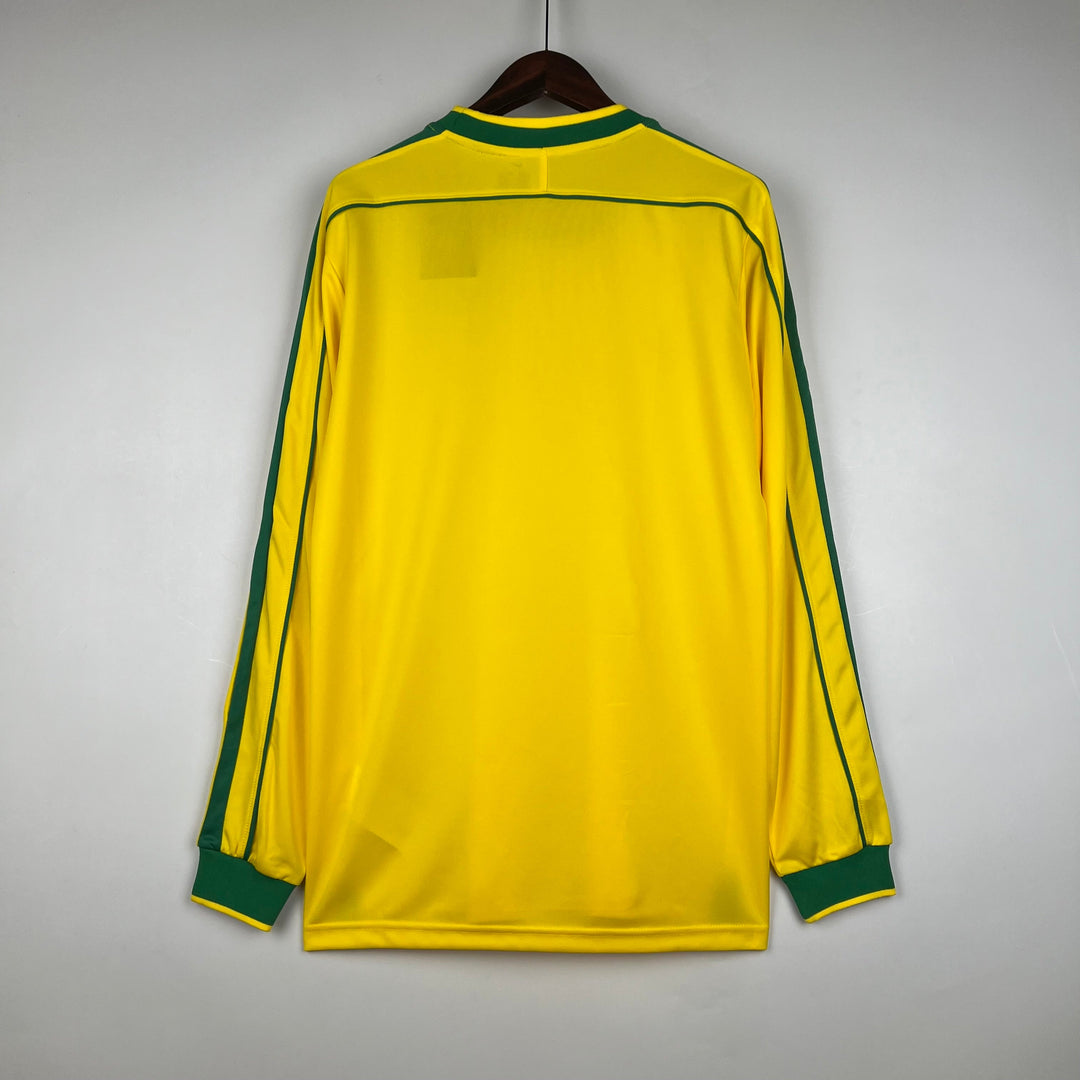 1998 Retro Brazil Home Jersey Long Sleeve