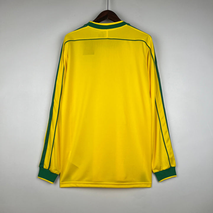 1998 Retro Brazil Home Jersey Long Sleeve