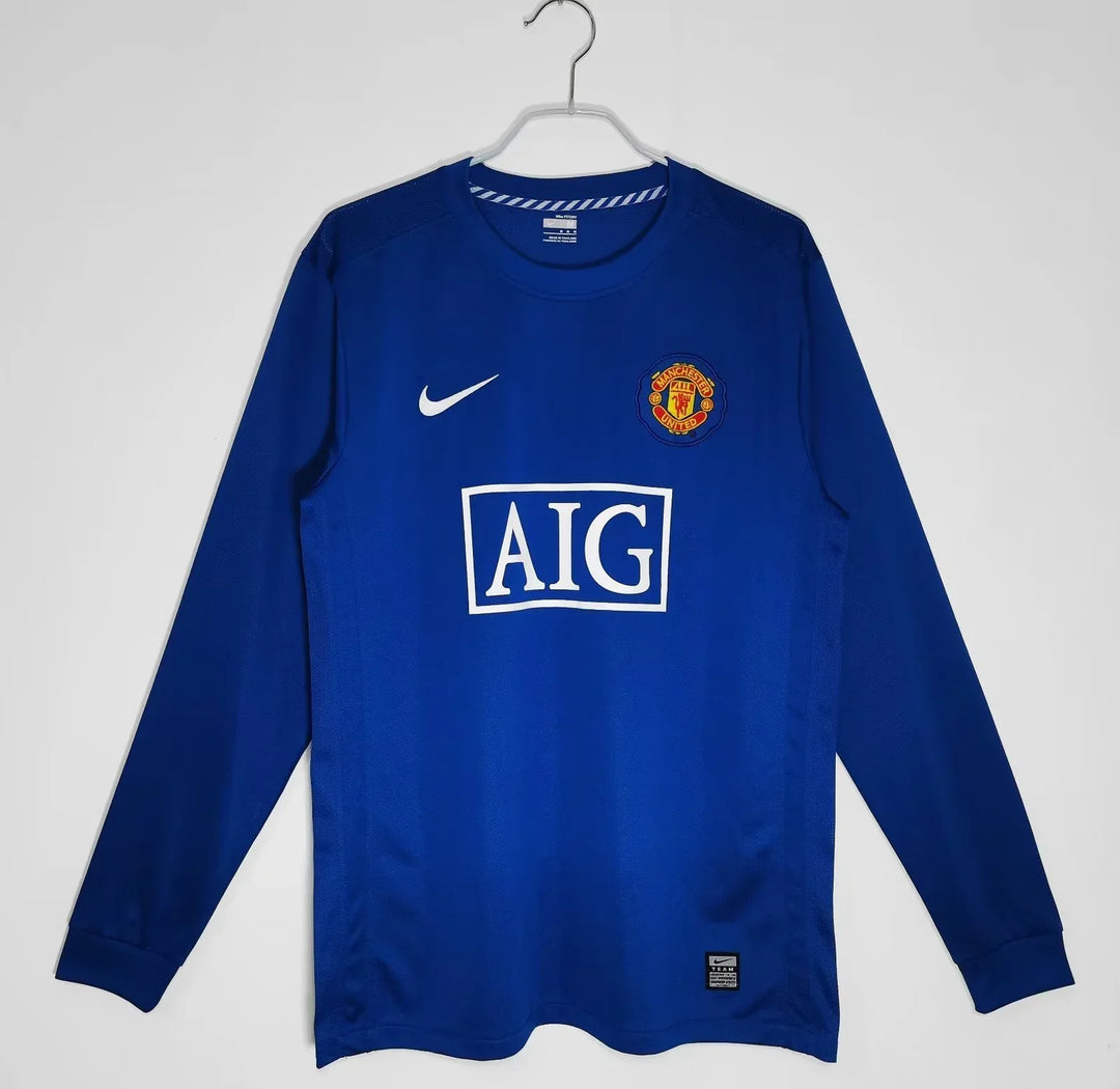 2008-2009 Manchester United Retro Away Kit Long Sleeve