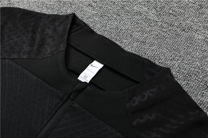 2022/2023 PSG Paris Saint-Germain Full Black Half-Pull Tracksuit