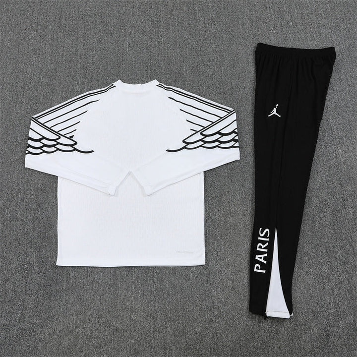 2025/2026 PSG Paris Saint-Germain White Half-Pull Tracksuit