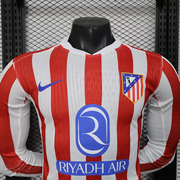 2025/2026 Atletico Madrid Home Long Sleeve