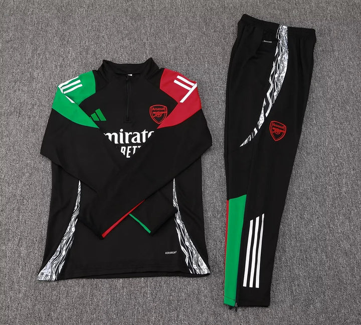2024/2025 Arsenal Half-Pull Tracksuit  Black 1:1 Thai Quality