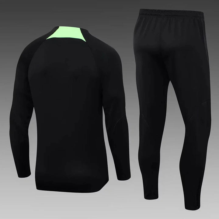 2023/2024 Liverpool Half-Pull Tracksuit Black Jersey 1:1 Thai Quality Set