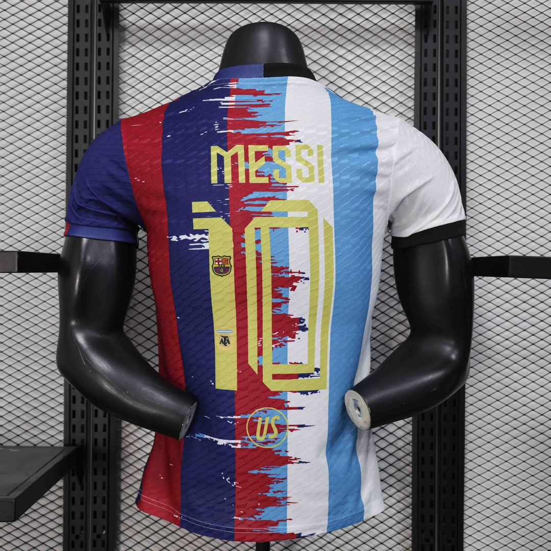 Messi 10 Barcelona-Argentina Limited Jersey