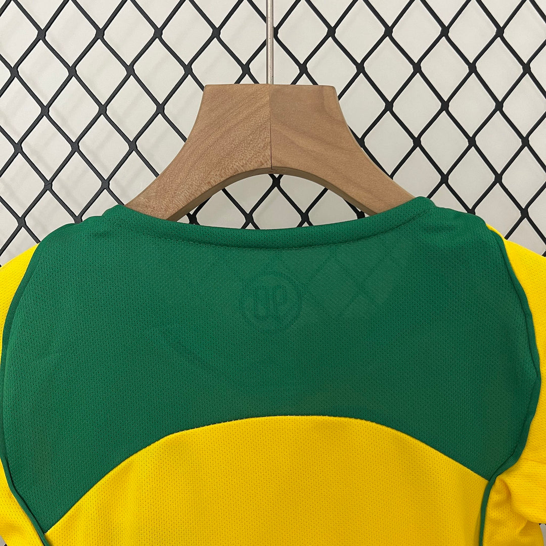 2004 Retro Brazil Home Jersey Kids Size
