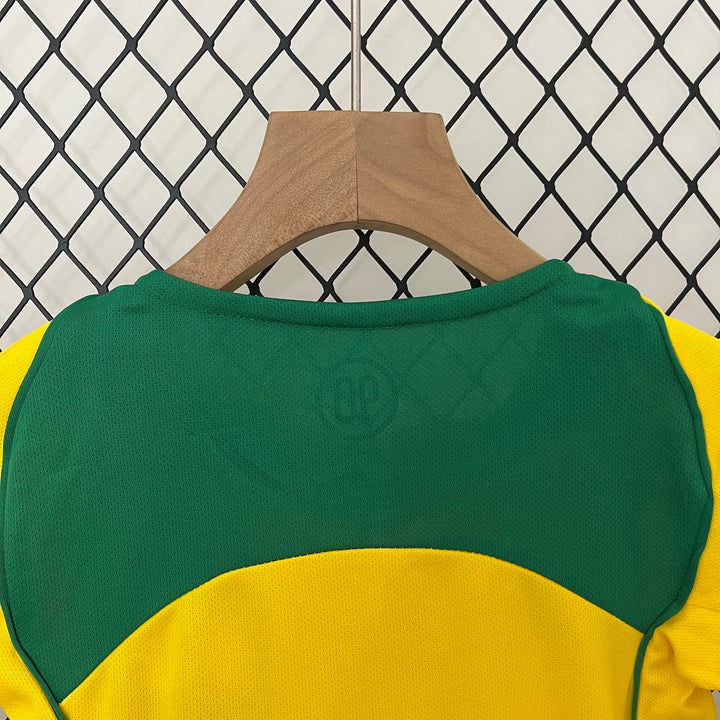 2004 Retro Brazil Home Jersey Kids Size