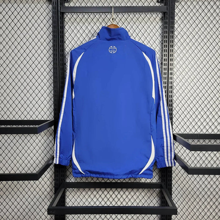 25/26 Greece Jacket White and Blue Windbreaker