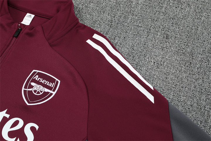 2025/2026 Arsenal Half-Pull Black Grey Tracksuit