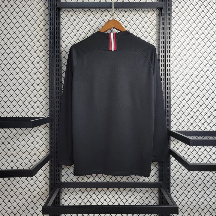 2018/2019 Retro Long Sleeve Paris Saint-Germain Home Football Shirt