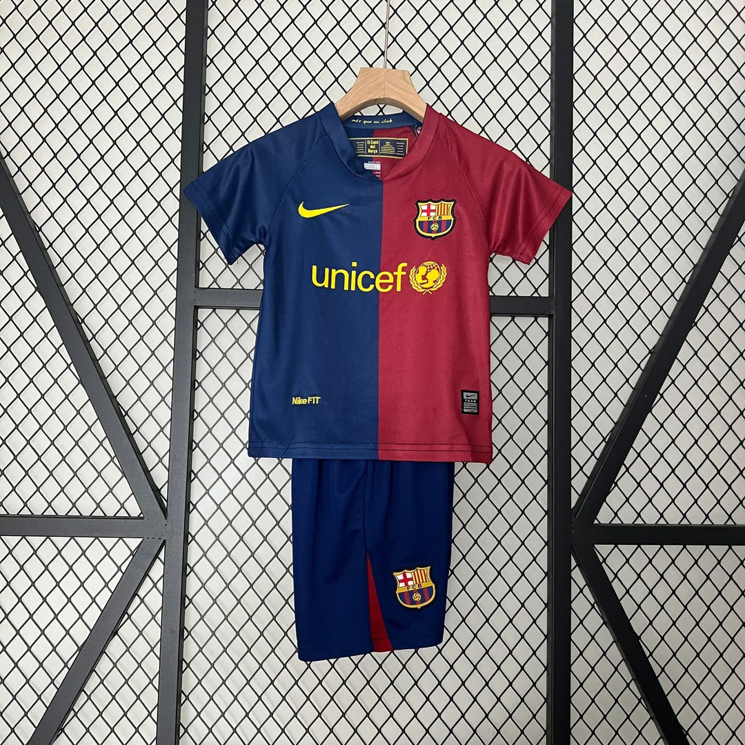 2008/2009 Retro Barcelona Home Jersey Kids Size